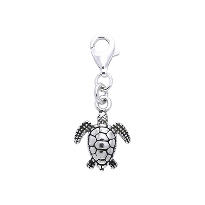 Peter Stone Silver Turtle Clip Charm TWC005