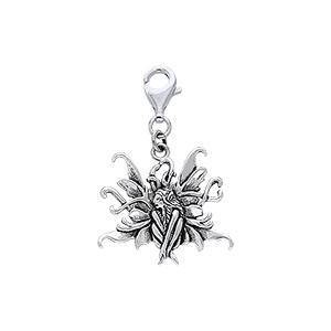 Amy Brown Blue Fairy ~ Sterling Silver Clip Charm TWC032