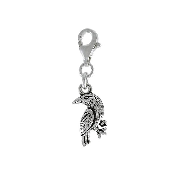 Raven Sterling Silver Clip on Charm TWC146