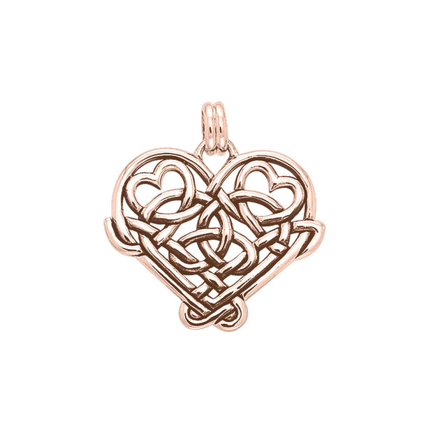 Cari Buziak Celtic Heart Rose Gold Pendant UPD635