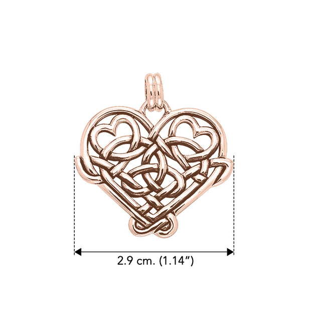 Cari Buziak Celtic Heart Rose Gold Pendant UPD635