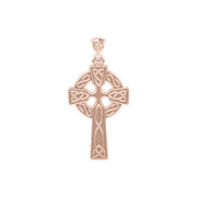 Celtic Knotwork Cross Rose Gold Pendant UTP037