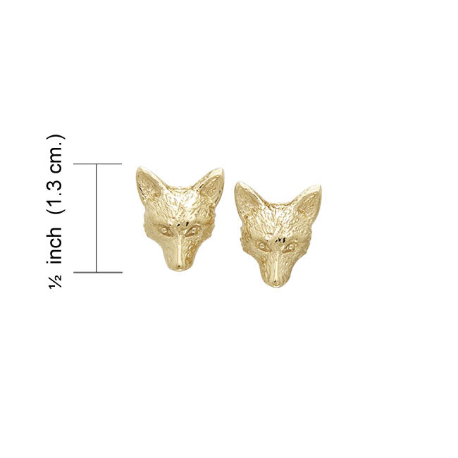 Vermeil Small Fox Post Earrings VER1068