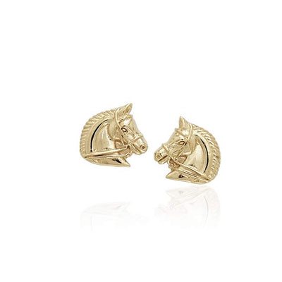 Horses 14k Gold Vermeil Post Earrings VER931