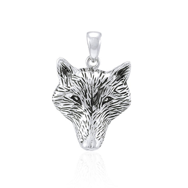 Wolf Head Silver Pendant VP006