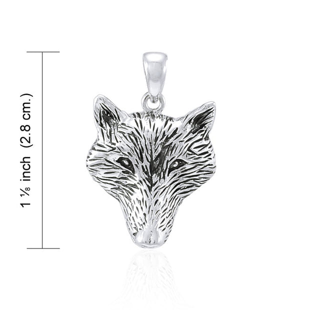Wolf Head Silver Pendant VP006