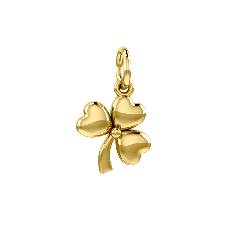 The Shamrock Gold Vermeil Plate on Silver Charm VTC515