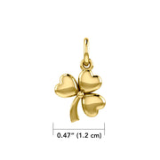 The Shamrock Gold Vermeil Plate on Silver Charm VTC515