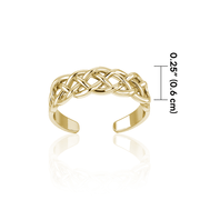 Celtic Knotwork Gold Vermeil Toe Ring VTR605