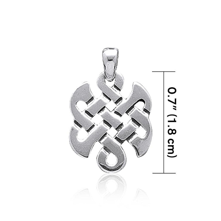 Contemporary Celtic Knotwork Silver Pendant WP014