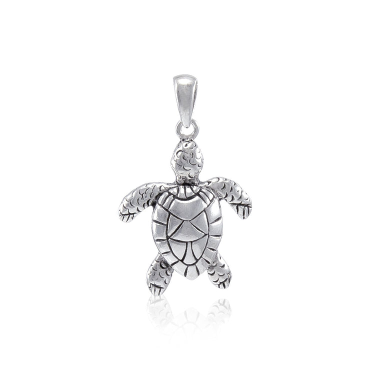 Sea Turtle Sterling Silver Pendant WP018