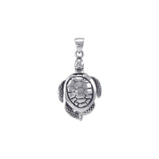 Moveable Turtle Sterling Silver Pendant WP032