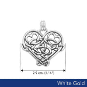 Cari Buziak Celtic Heart White Gold Pendant WPD635