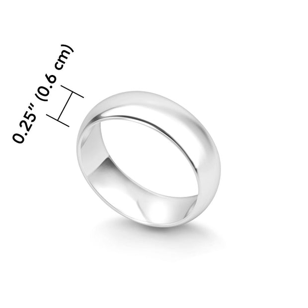 Smooth Sterling Silver Wedding Ring WR076