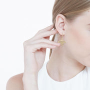 Manta ray Filigree Hook Earrings in 14k Gold GER1705