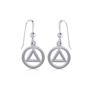 AA Symbol Silver Earrings JE058