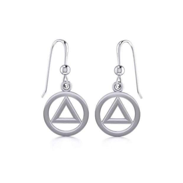 AA Symbol Silver Earrings JE058