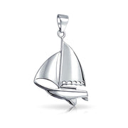 Enjoy sailing ~ Sterling Silver Sailboat Pendant Jewelry JP065