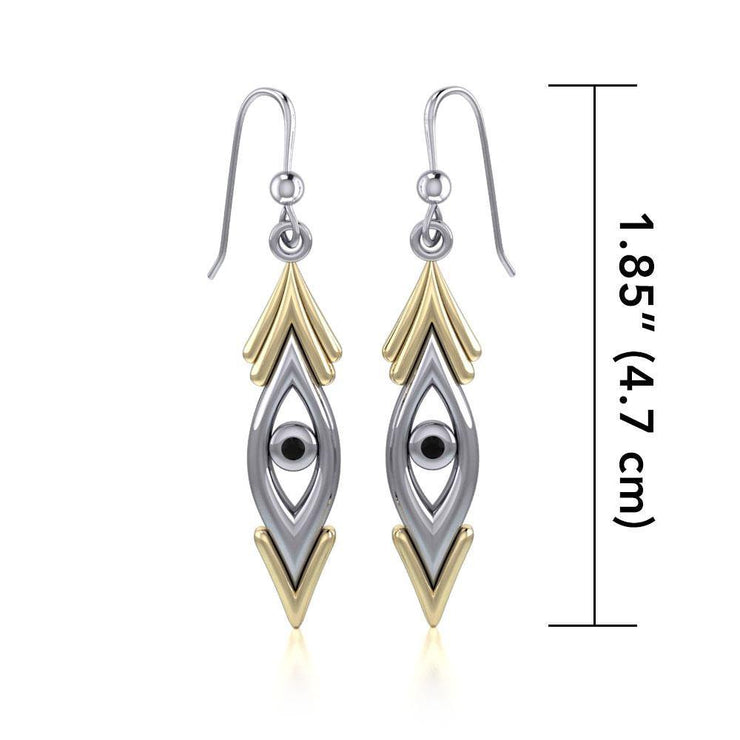 Black Magic Silver & Gold Earrings MER389