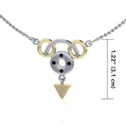 Black Magic Art Deco Silver & Gold Necklace MNC094