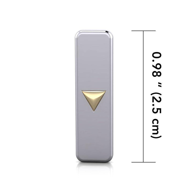 Unlock your true energy ~ Sterling Silver Power Triangle Pendant Jewelry in 14k Gold Accent MPD194