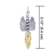 Rising Phoenix Silver and Gold Accent Pendant MPD2911