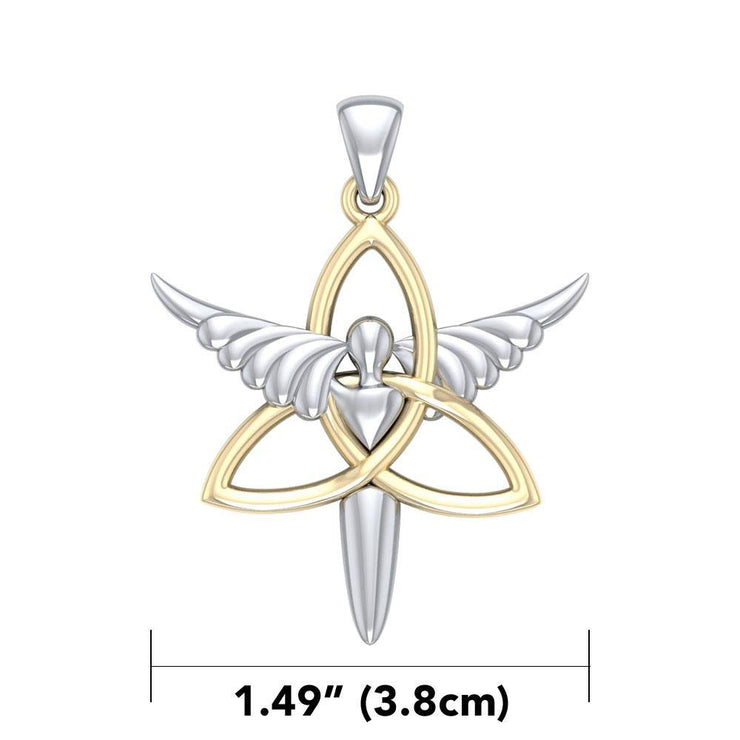 Trinity Knot Angel Silver and Gold Pendant MPD3268
