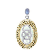 Celtic Infinity Binding Spell Silver and Gold Pendant MPD4746