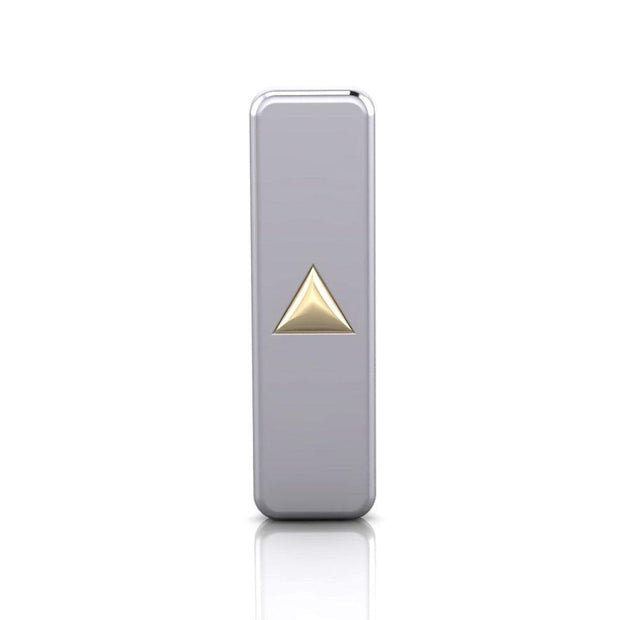 Enhance the power of three ~ Sterling Silver Power Triangle Pendant Jewelry in 14k Gold Accent MPD567