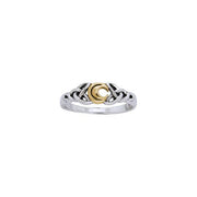 Celtic Moon Spell  Silver and Gold Ring MRI1557 Ring