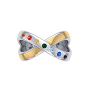 Start your journey towards healing ~ Ring with 14k gold vermeil and set gemstones MRI490