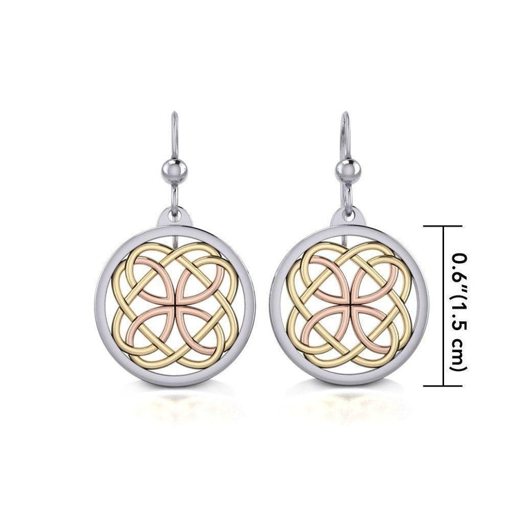 Celtic Knotwork Three Tone Earrings OTE589