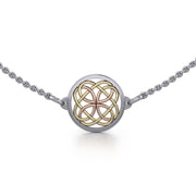 Circle Celtic Knot Three Tone Necklace OTN010 Necklace