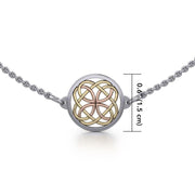 Circle Celtic Knot Three Tone Necklace OTN010