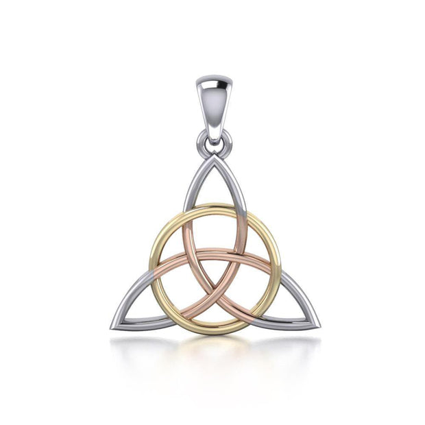The Divine Power of the Triquetra ~ Sterling Three Tone Pendant OTP3378