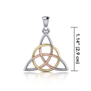 The Divine Power of the Triquetra ~ Sterling Three Tone Pendant OTP3378