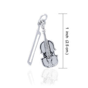 Violin Silver Charm SC522 Charm