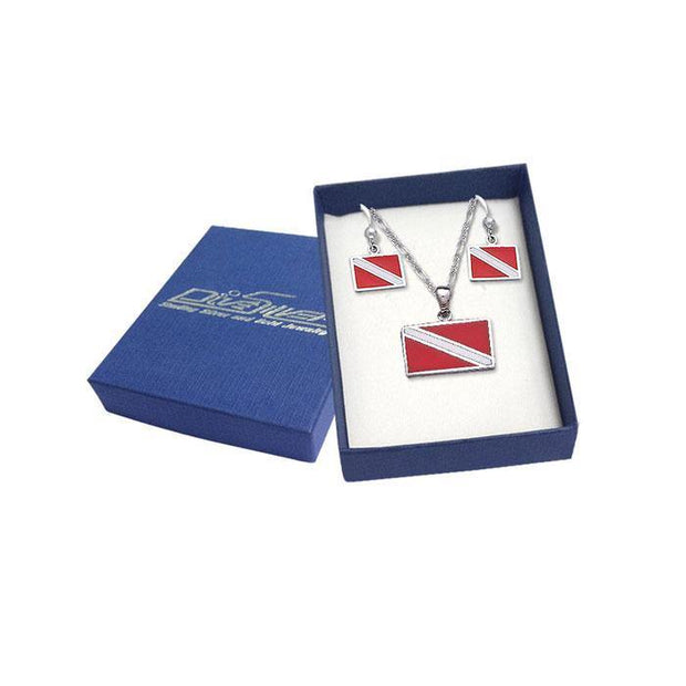 Exclusive Dive Flag Sterling Silver Jewelry Set SET018