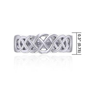 The eternity of life, nature, and love ~ Sterling Silver Celtic Knotwork Ring SM227