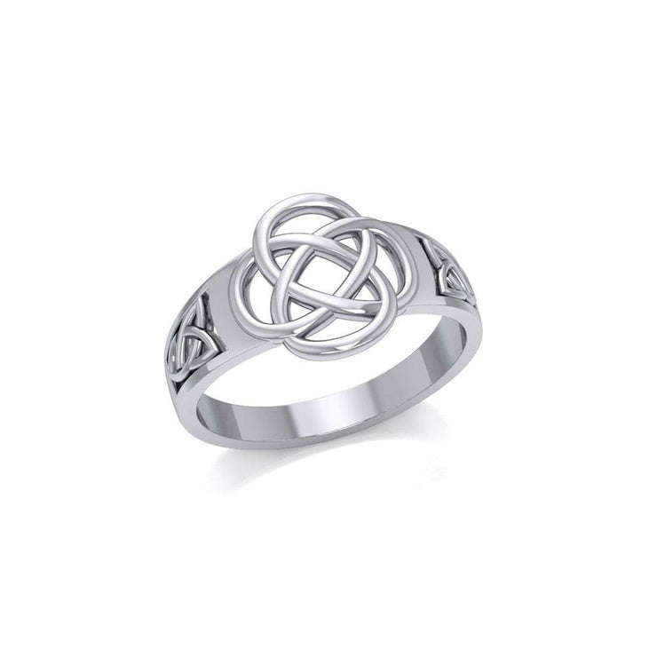 The world in endless connection ~ Sterling Silver Celtic Knotwork Ring SM230