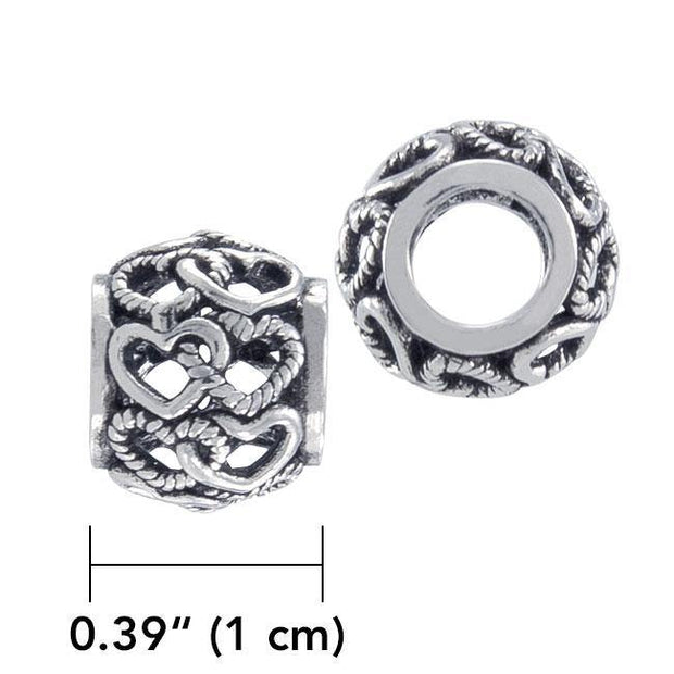 Heart Knot Sterling Silver Bead TBD197