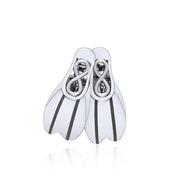 Dive Fins Sterling Silver Bead TBD351