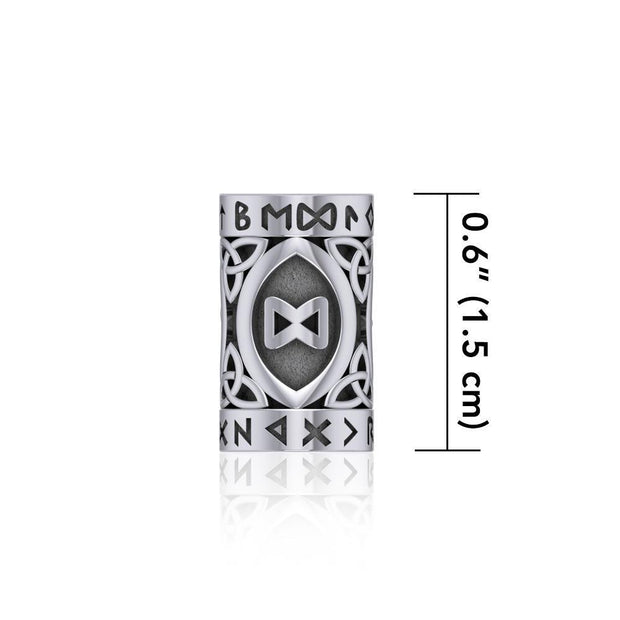 Intuition Rune Symbol Silver Bead TBD360
