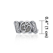Om Symbol with Celtic Accented Silver Bead TBD364