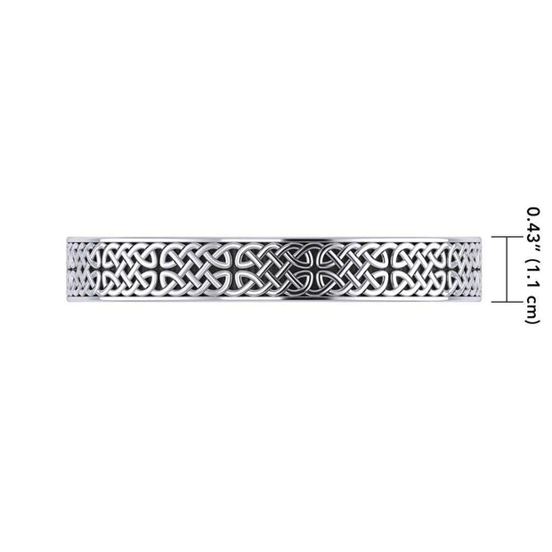 Celtic Knotwork Sterling Silver Cuff Bracelet TBG059