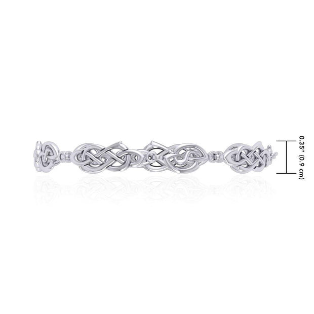 A limitless bound ~ Celtic Knotwork Sterling Silver Bracelet TBG089