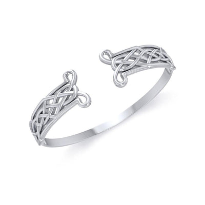 A great and timeless affliction ~ Celtic Knotwork Sterling Silver Jewelry Cuff Bracelet TBG343
