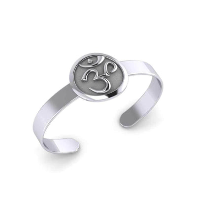 Listen to the Spiritual Sound of OM ~Sterling Silver Jewelry Cuff TBG345
