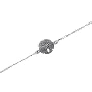 Sand dollar’s beautiful reminder of the seashore ~ Sterling Silver Jewelry Anklet TBG377