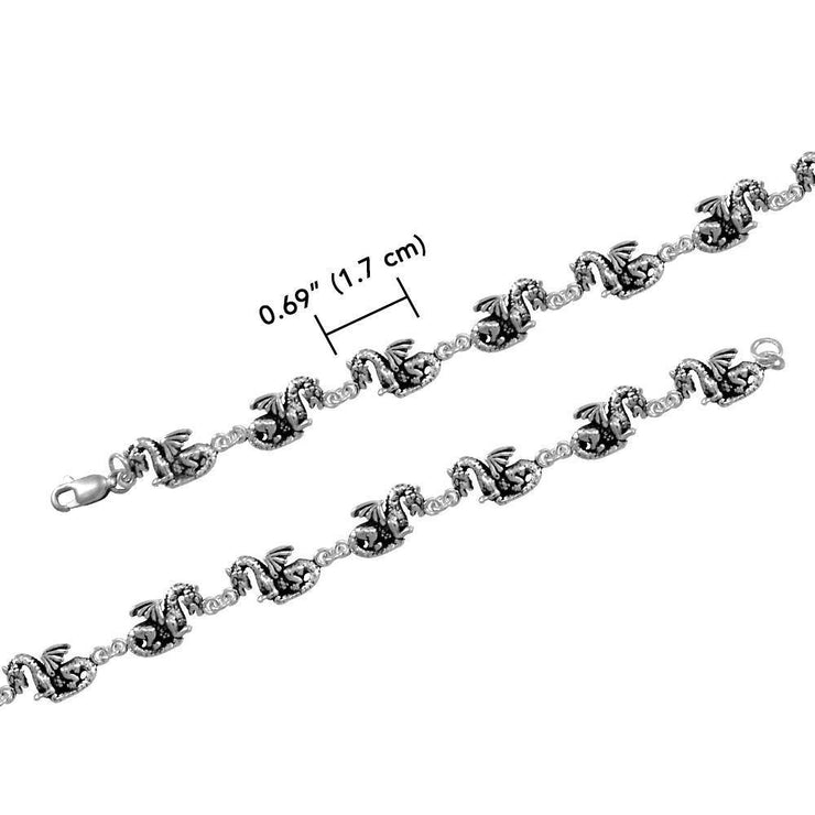 Fantasy Dragon Silver Bracelet TBG409